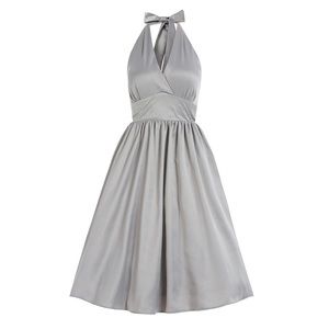 Retro style halter dress.